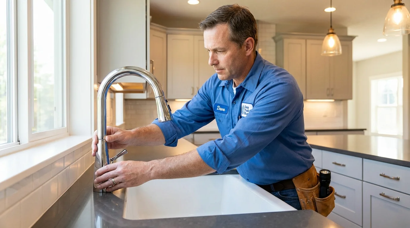 Kitchen faucet installation by Johns Plumbing LLC in Brilliant